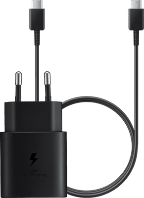 Samsung Super Fast Charging Oplader 25W + Usb C Kabel 1m Kunststof Zwart