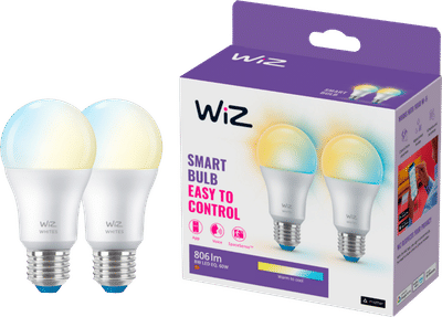 WiZ Smart Lamp 2-pack - Warm tot Koelwit Licht - E27 Mat