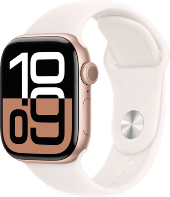 Apple Watch Series 10 4G 42mm Roségoud Sportband S/M