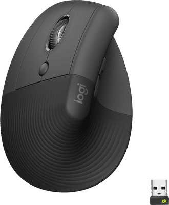 Logitech Lift Verticale Ergonomische Muis Linkshandig Zwart