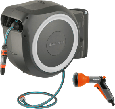 Gardena Wandslangenbox 25 RollUp M/L Wit + Broes