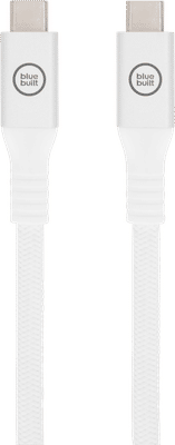 BlueBuilt Usb C naar usb C kabel 240W 2m Nylon Wit