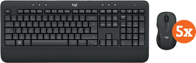 Logitech MK545 Draadloze Toetsenbord en Muis QWERTY 5-Pack