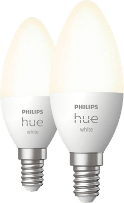 Philips Hue Kaarslamp White E14 Duo pack