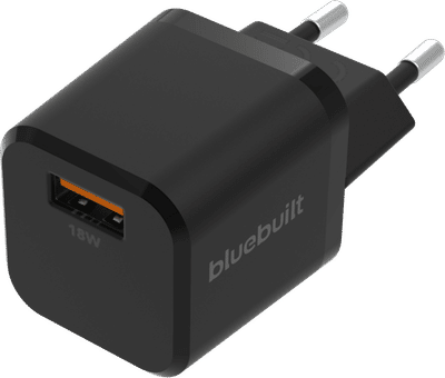 BlueBuilt Quick Charge Oplader met Usb A Poort 18W Zwart