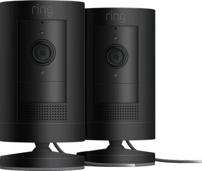 Ring Stick Up Cam Plug-In - Zwart 2-pack