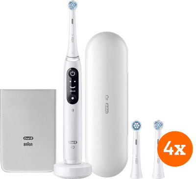 Oral-B iO 7w Wit + iO Ultimate Clean opzetborstels (4 stuks)