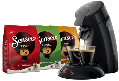 Philips Senseo Original HD6553/67 Zwart + 108 koffiepads