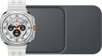 Samsung Galaxy Watch Ultra 4G Wit 47mm + Duo Draadloze Oplader