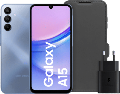 Samsung Galaxy A15 128GB Blauw 5G + Accessoirepakket