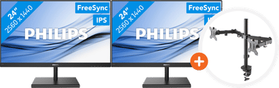 2x Philips 245E1S + NewStar FPMA-D550DBLACK