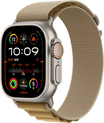 Apple Watch Ultra 2 4G 49mm Zilver Alpine Band Beige M