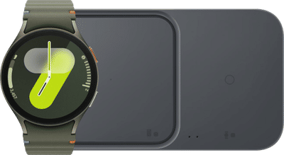 Samsung Galaxy Watch 7 Groen 44mm + Duo Draadloze Oplader