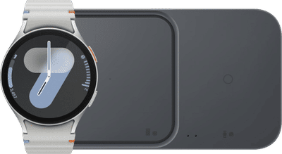 Samsung Galaxy Watch 7 Zilver 44mm + Duo Draadloze Oplader