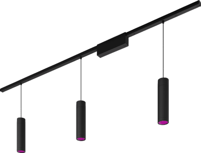Philips Hue Perifo railverlichting plafond - 3 hanglampen - White and Color - Zwart