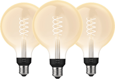 Philips Hue Filamentlamp White Globe XL E27 - 2023 - 3-pack