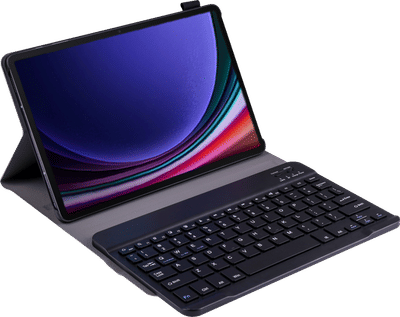 Just in Case Premium Samsung Galaxy Tab S9 / Tab S9 FE Toetsenbord Hoes QWERTY Zwart