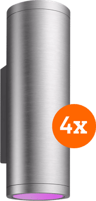 Philips Hue Appear muurlamp White & Color - RVS 4-Pack