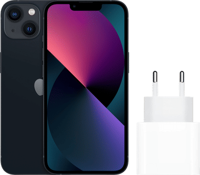Apple iPhone 13 128GB Zwart + Apple Usb C Oplader 20W