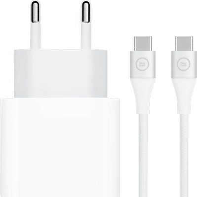 Apple Power Delivery Oplader 20W + Usb C Kabel Nylon Wit 1,5m