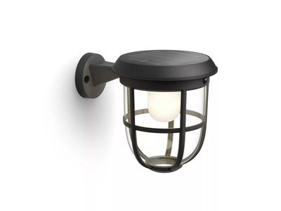 Philips Radii aurinkokennovalaisin 1,3W, Seinävalaistus ulkotiloihin, Musta, Muovi, IP44, Patio, Puutarha, III