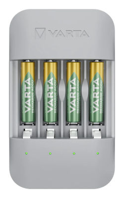 Varta Eco Charger Pro, Nikkelmetallhydrid (NiMH), Kortslutning, AA, AAA, 4 stykker, Batterier medfølger