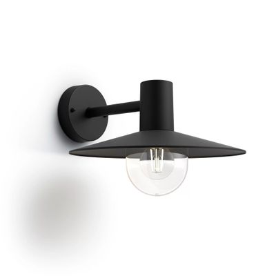 Philips myGarden Skua ulkoseinävalaisin 42W E27 (ei sisällä lamppua), Seinävalaistus ulkotiloihin, Musta, Metalli, Patio, Puutarha, I, Klassinen
