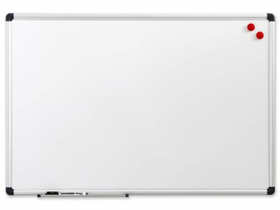Whiteboard 90x60 cm magnetisk med aluminiumsramme inkl. 1 marker og 2 magneter