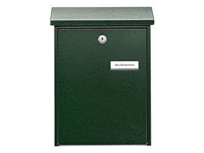 BURG-WÄCHTER Daily 5861 GR, Veggmontert postkasse, Stål, Grønn, Vertikal, Nøkkel, Topp