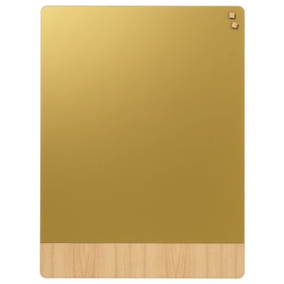 Magnetisk NAGA glastavle 120x90 cm mat glas guld med egefiner