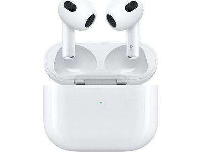 Apple AirPods - 3. generasjon - ekte trådløse øretelefoner med mikrofon. - øretupp - Bluetooth - hvit | Lightning ladeveske