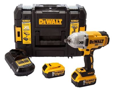 DeWALT DCF899P2-QW - Mutterdragare - sladdlös - 610 W - 3 hastigheter - 1/2-tums kvadrat-drive 12.7 mm - 950 N·m - 2 batterier - 18 V