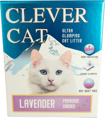 Clever Cat lavendel kattegrus 6 L