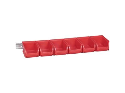 Allit 457060 Förvaringslådor stapelbara (L x B x H) 615 x 165 x 75 mm Röd 1 st