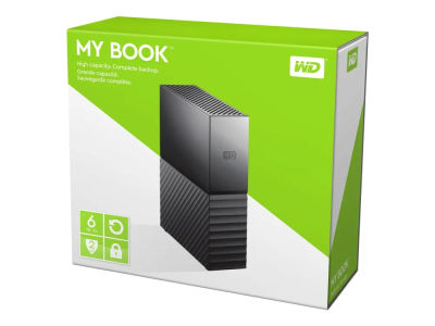 WD My Book WDBBGB0060HBK - Harddisk - kryptert - 6 TB - ekstern (stasjonær) - USB 3.0 - 256-bit AES - svart