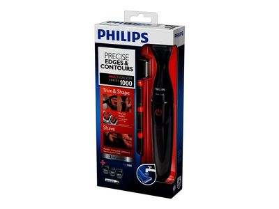 Philips MG1100/16 Multigroom Series 1000 partatrimmeri vesitiivis musta/punainen