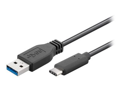 MicroConnect - USB-kabel - USB-type A (hann) til 24 pin USB-C (hann) - USB 3.1 - 15 cm - formstøpt - svart