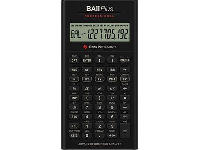 Texas Instruments BAII PLUS PROFESSIONAL - Finansiell kalkulator - 10 sifre - batteri