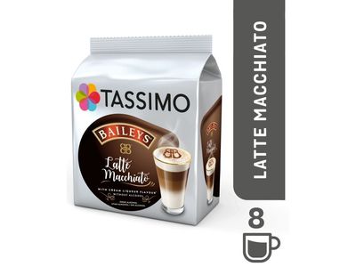 TASSIMO Baileys Latte Macchiato, Kaffe pute, Latte macchiato, T DISC, 8 kopper, Baileys