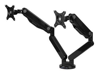 Fellowes Platinum Series Dual Monitor Arm - Monteringssett - justerbar arm - for 2 skjermer - aluminium - svart - skjermstørrelse: inntil 27" - skr...