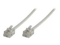 MicroConnect Modular - Telefonkabel - RJ-11 (6 pin) (hann) til RJ-11 (6 pin) (hann) - 2 m