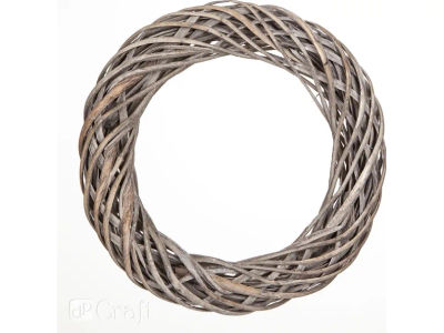 DP Craft vierkrans i pil 36 cm grå (DPDN-031)