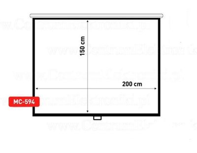 Maclean MC-594 - Projeksjonsskjerm - 100" (254 cm) - 4:3 - Matte White