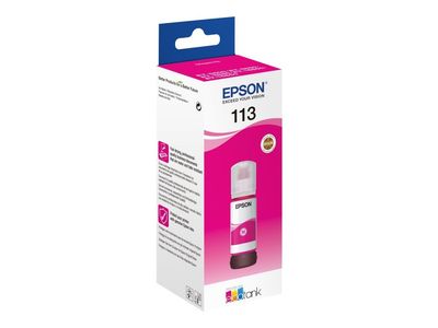 Epson EcoTank 113 - 70 ml - magenta - original - blekkpåfylling - for EcoTank ET-16150, 16650, 5150, 5170, 5800, 5850, 5880; EcoTank Pro ET-16680, ...