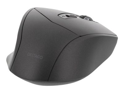 DELTACO MS-901 Silent - Mus - optisk - 4 knapper - trådløs - Bluetooth 5.0 - mørk grå