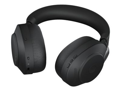 Jabra Evolve2 85 UC Stereo - Hodesett - full størrelse - Bluetooth - trådløs - aktiv støydemping - 3,5 mm jakk - lydisolerende - svart