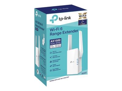 TP-Link RE505X - Rekkeviddeutvider for Wi-Fi - 1GbE - Wi-Fi 6 - 2.4 GHz, 5 GHz