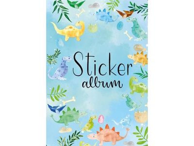 AVERY Zweckform ZDesign KIDS klistremerkealbum "Dino", DIN A5 16 blanke sider, papir, silikonbelagt for liming og - 1 stk (57793)