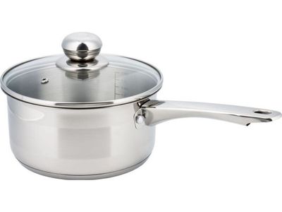 King Hoff KINGHoff kasserolle i rustfritt stål med lokk, Ø14 cm, 1 l, KH-4322