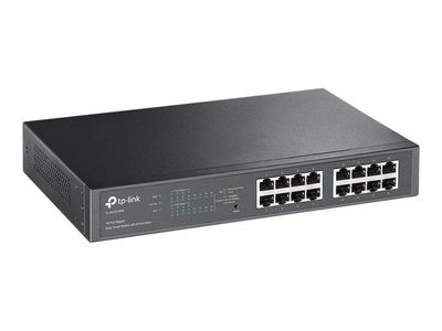 TP-Link TL-SG1016PE - Switch - smart - 8 x 10/100/1000 (PoE+) + 8 x 10/100/1000 - stasjonær, rackmonterbar - PoE+ (110 W)